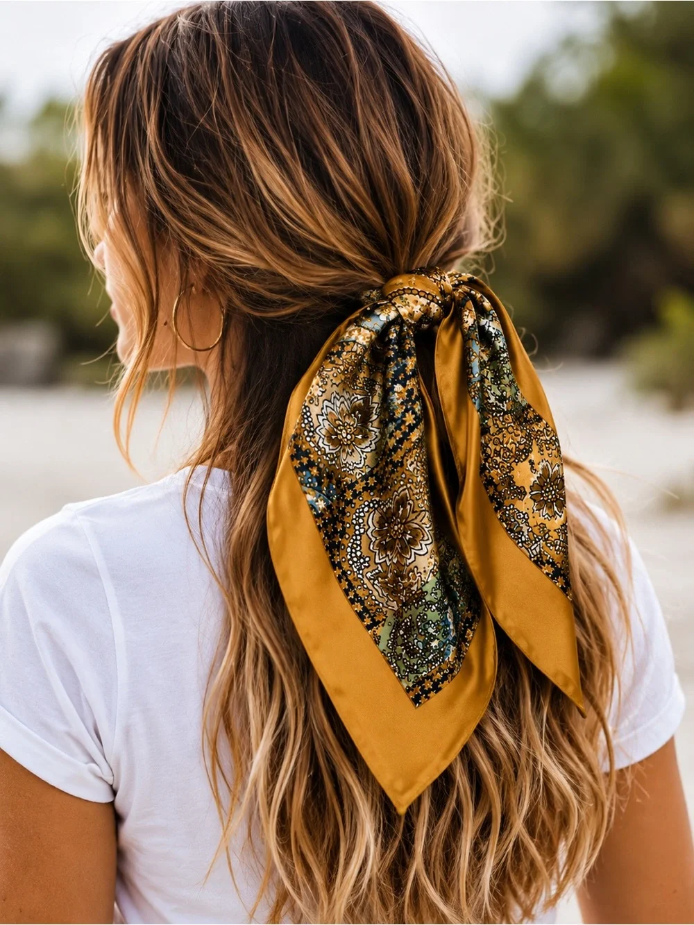 Milan Gold Paisley Scarf